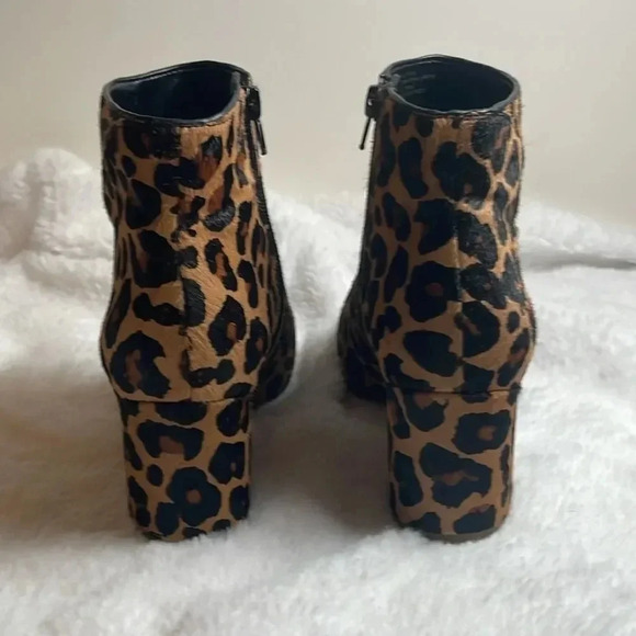 I N C Leopard Brown Print Booties - Size 6.5 - Picture 4 of 7